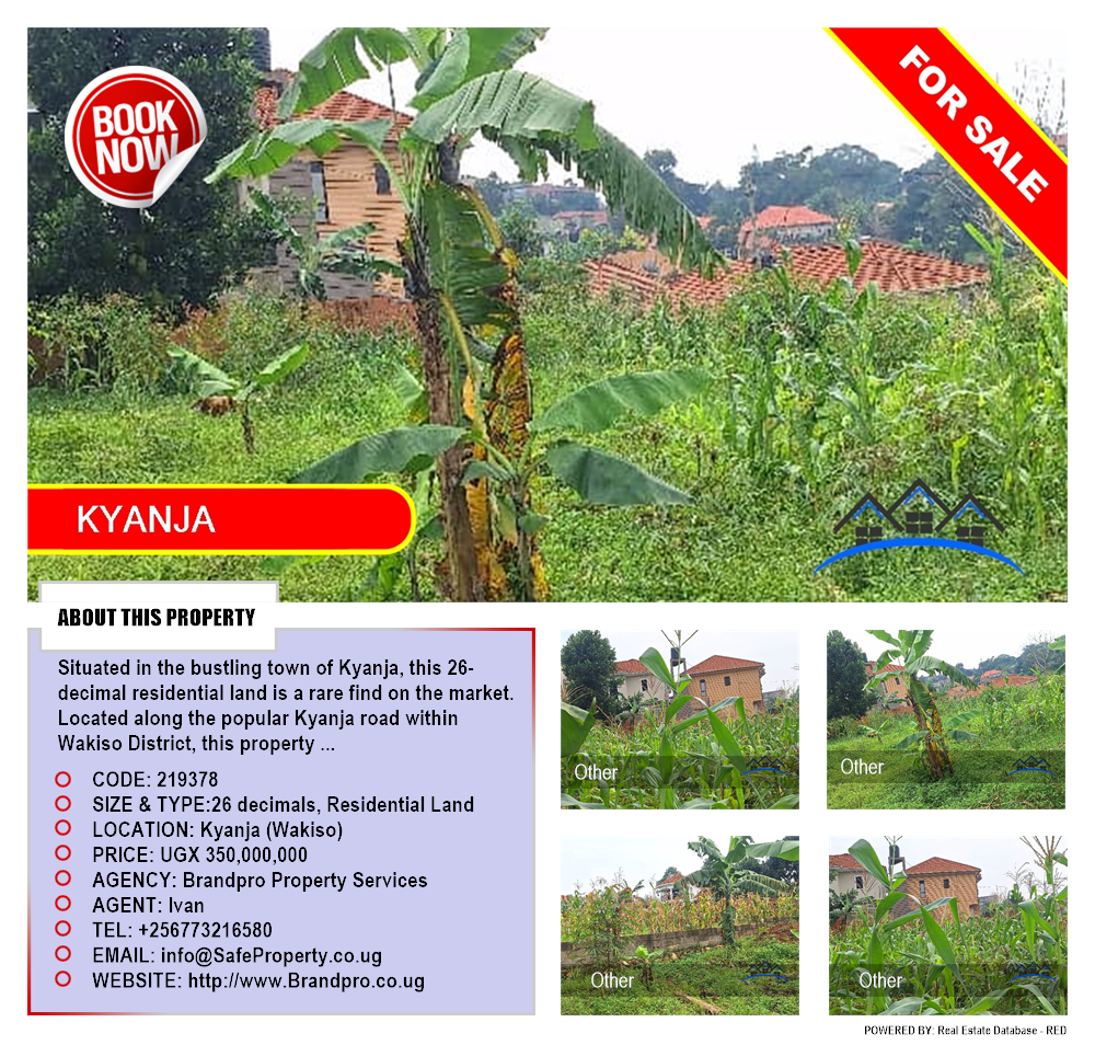 Residential Land  for sale in Kyanja Wakiso Uganda, code: 219378