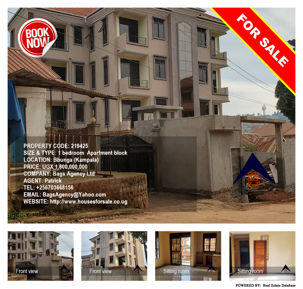 1 bedroom Apartment block  for sale in Bbunga Kampala Uganda, code: 219425