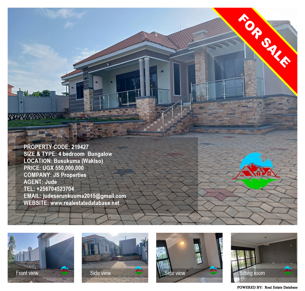 4 bedroom Bungalow  for sale in Busukuma Wakiso Uganda, code: 219427