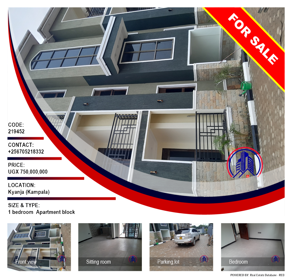 1 bedroom Apartment block  for sale in Kyanja Kampala Uganda, code: 219452