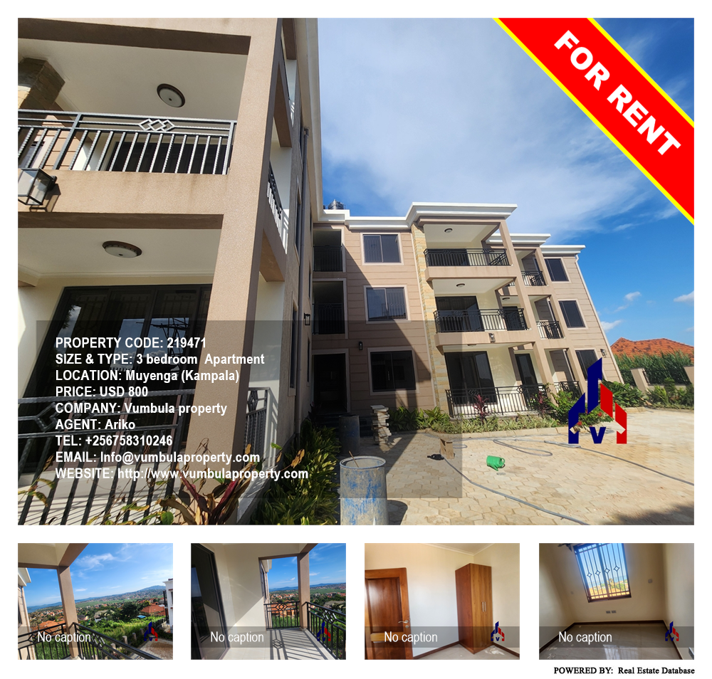 3 bedroom Apartment  for rent in Muyenga Kampala Uganda, code: 219471