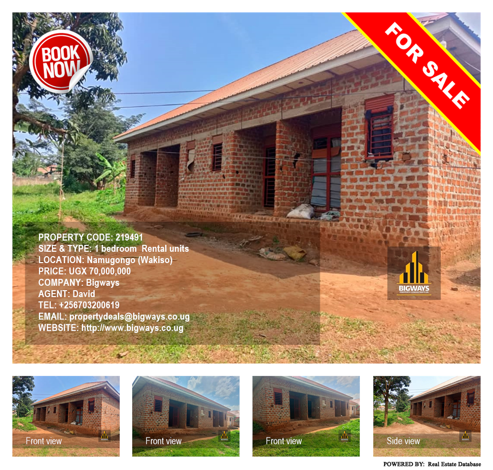 1 bedroom Rental units  for sale in Namugongo Wakiso Uganda, code: 219491