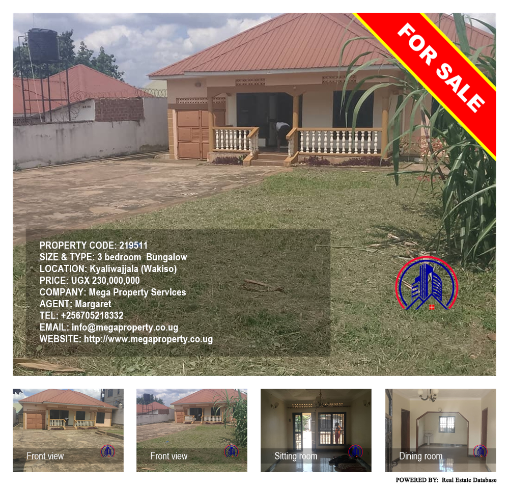 3 bedroom Bungalow  for sale in Kyaliwajjala Wakiso Uganda, code: 219511