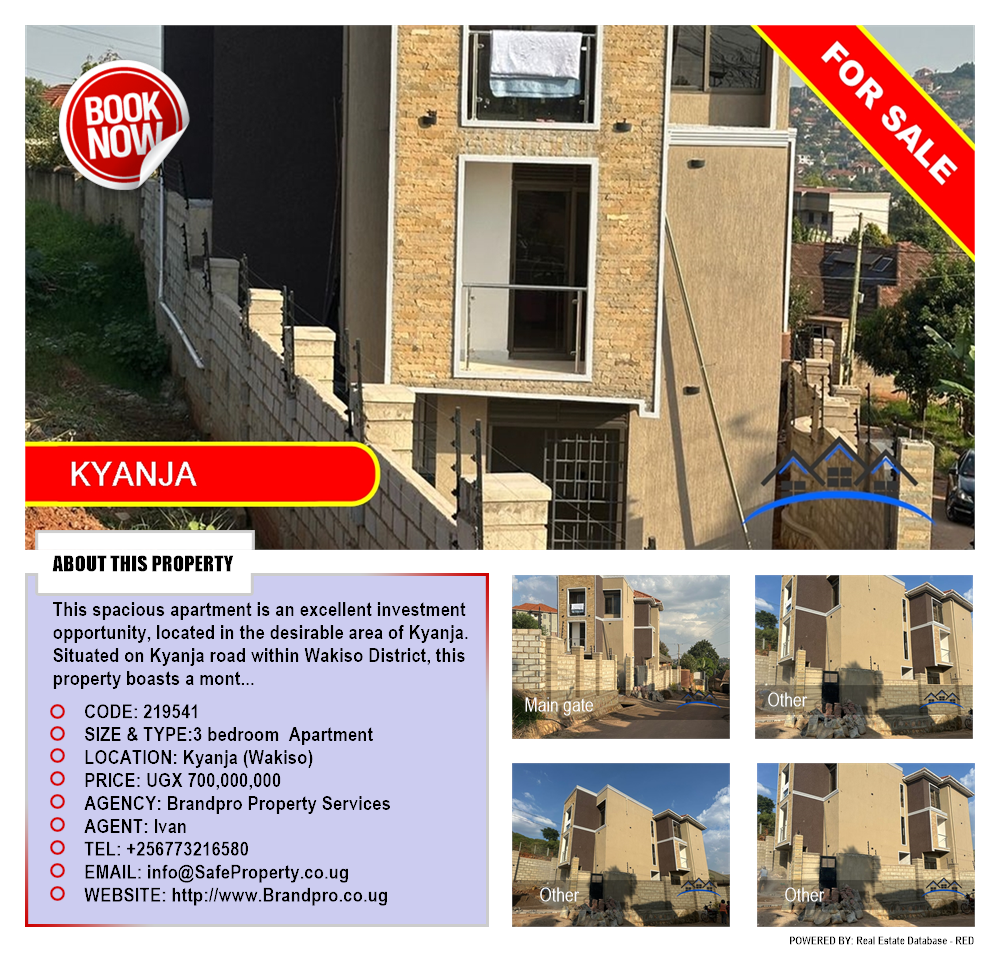 3 bedroom Apartment  for sale in Kyanja Wakiso Uganda, code: 219541