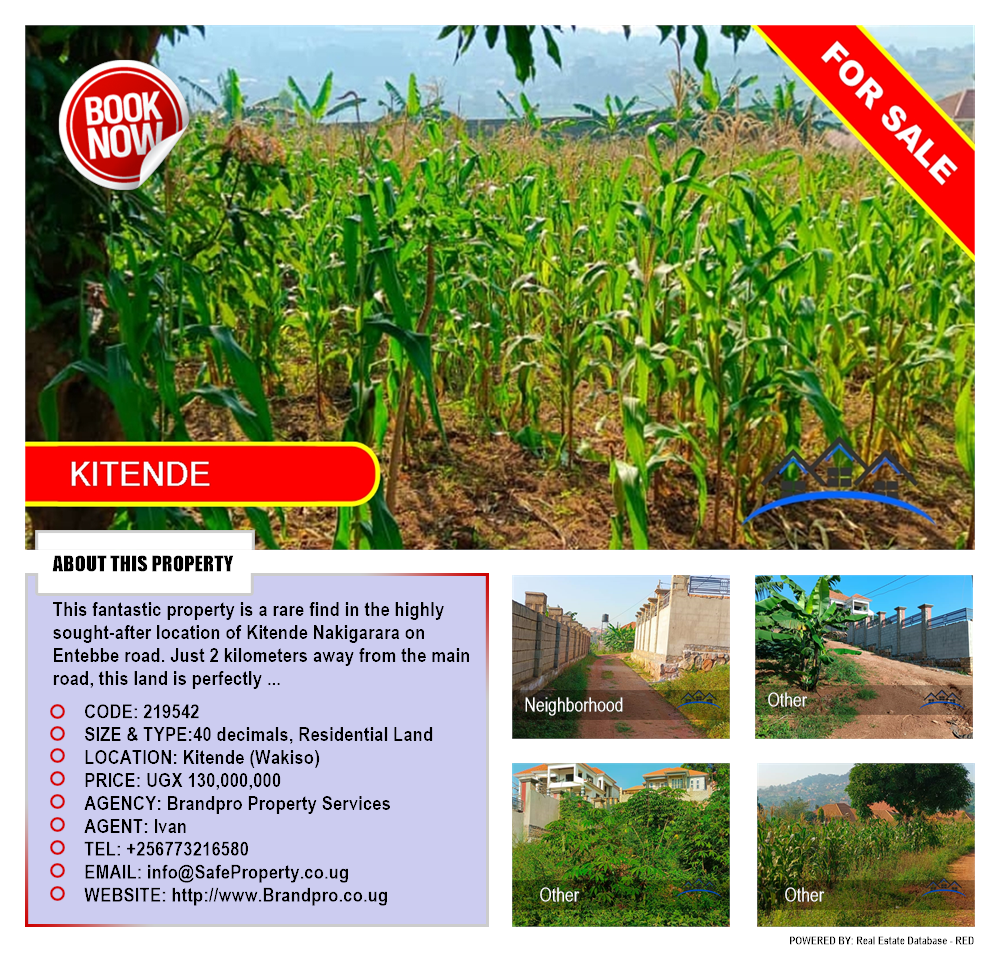 Residential Land  for sale in Kitende Wakiso Uganda, code: 219542