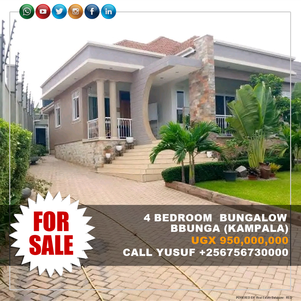 4 bedroom Bungalow  for sale in Bbunga Kampala Uganda, code: 219579