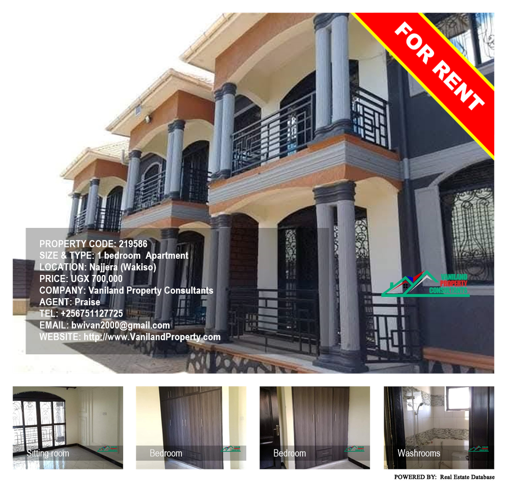 1 bedroom Apartment  for rent in Najjera Wakiso Uganda, code: 219586