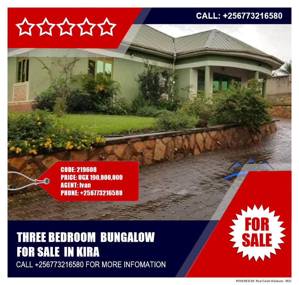 3 bedroom Bungalow  for sale in Kira Wakiso Uganda, code: 219608