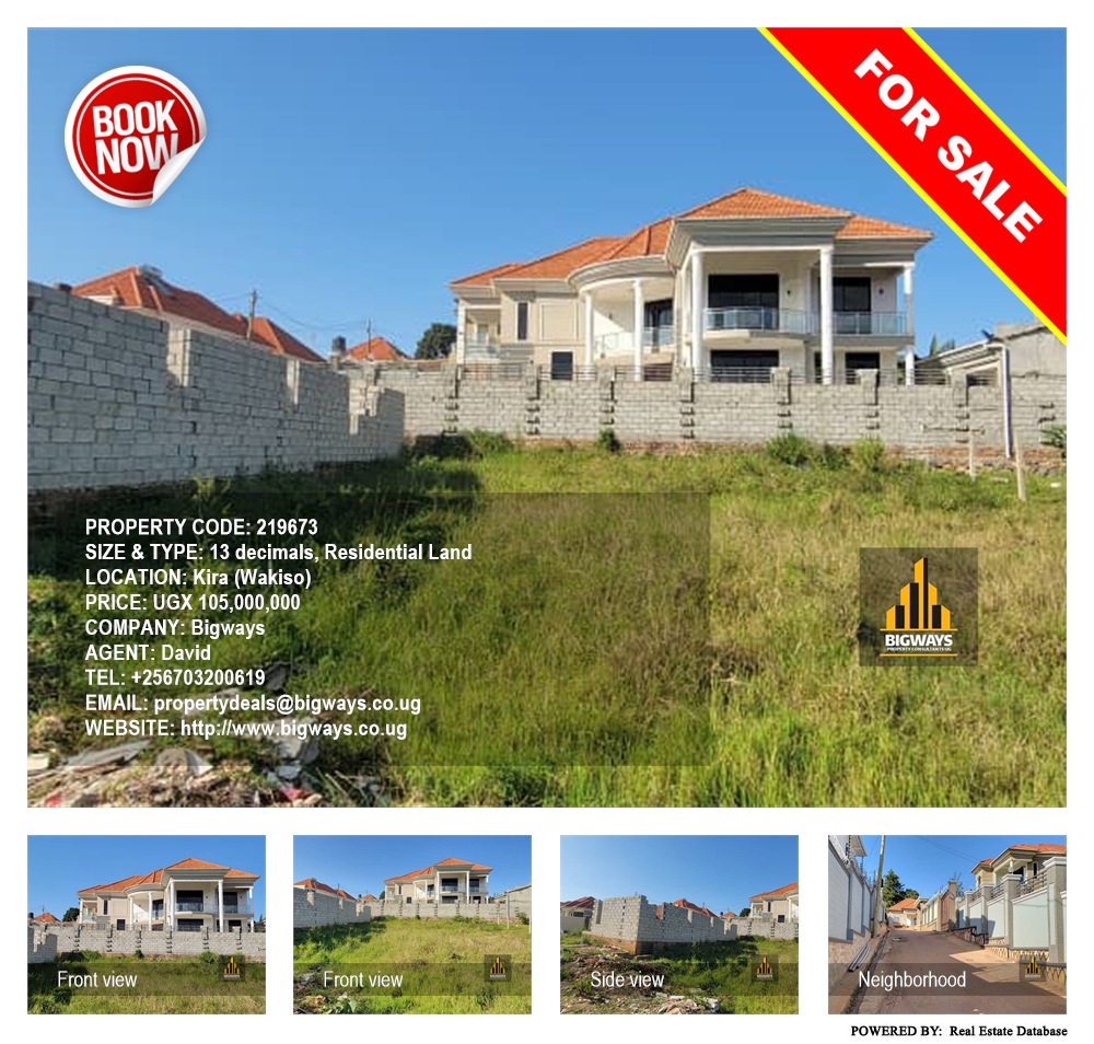 Residential Land  for sale in Kira Wakiso Uganda, code: 219673