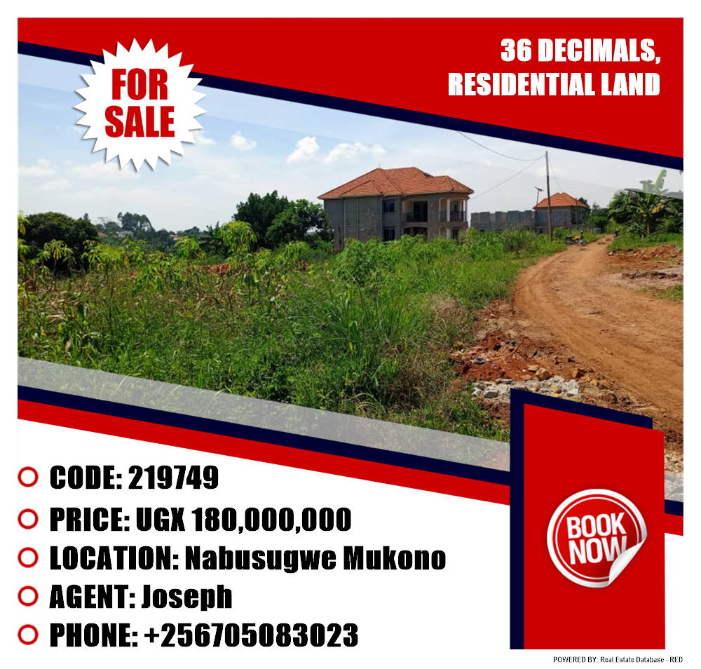 Residential Land  for sale in Nabusugwe Mukono Uganda, code: 219749