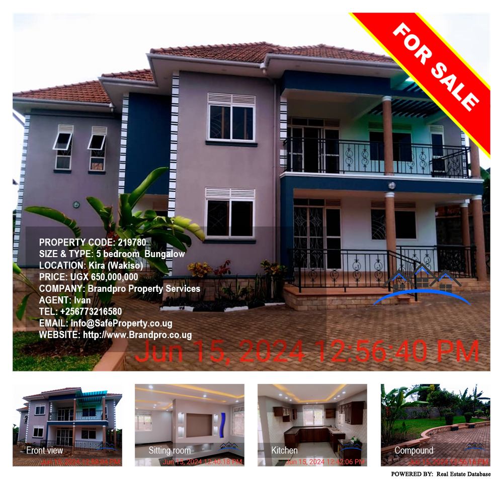 5 bedroom Bungalow  for sale in Kira Wakiso Uganda, code: 219780