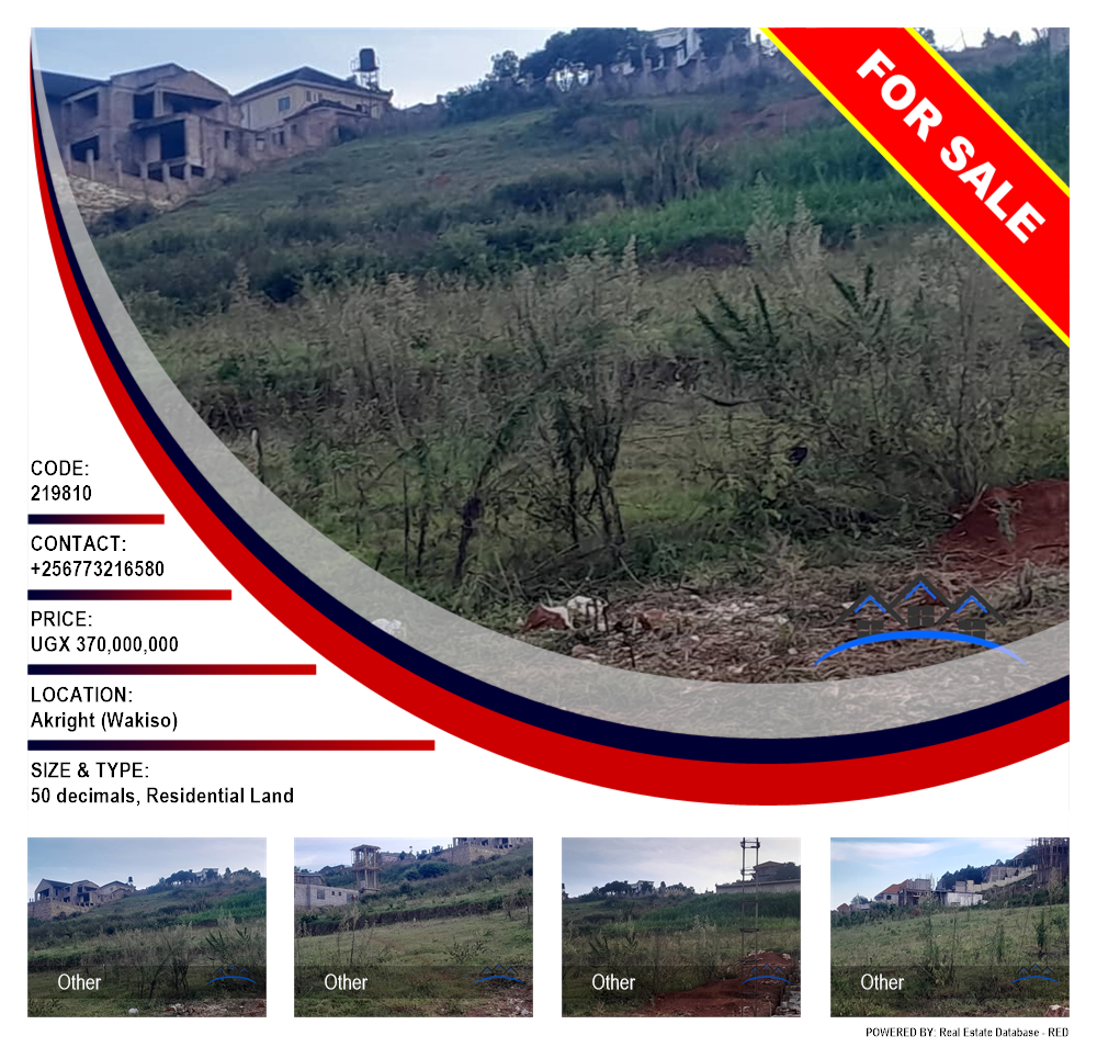 Residential Land  for sale in Akright Wakiso Uganda, code: 219810