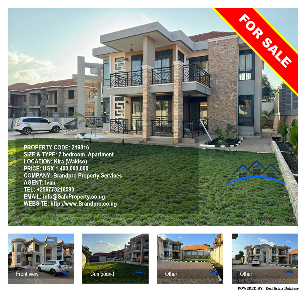 7 bedroom Apartment  for sale in Kira Wakiso Uganda, code: 219816