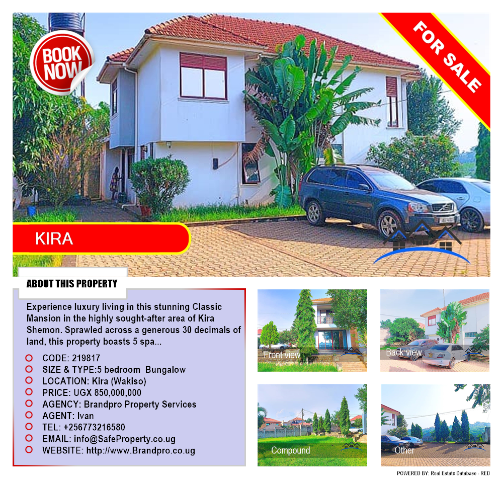 5 bedroom Bungalow  for sale in Kira Wakiso Uganda, code: 219817