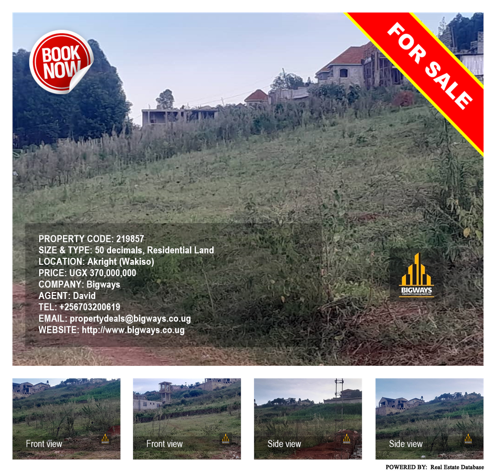 Residential Land  for sale in Akright Wakiso Uganda, code: 219857