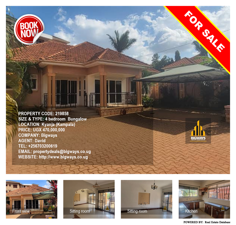 4 bedroom Bungalow  for sale in Kyanja Kampala Uganda, code: 219858