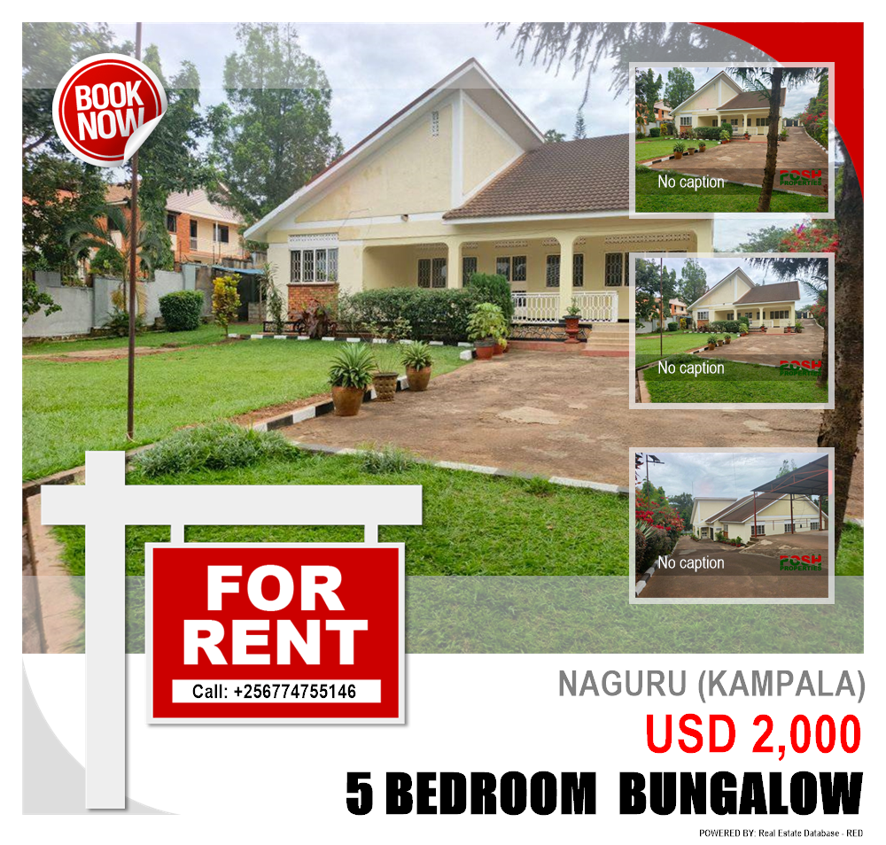 5 bedroom Bungalow  for rent in Naguru Kampala Uganda, code: 219957