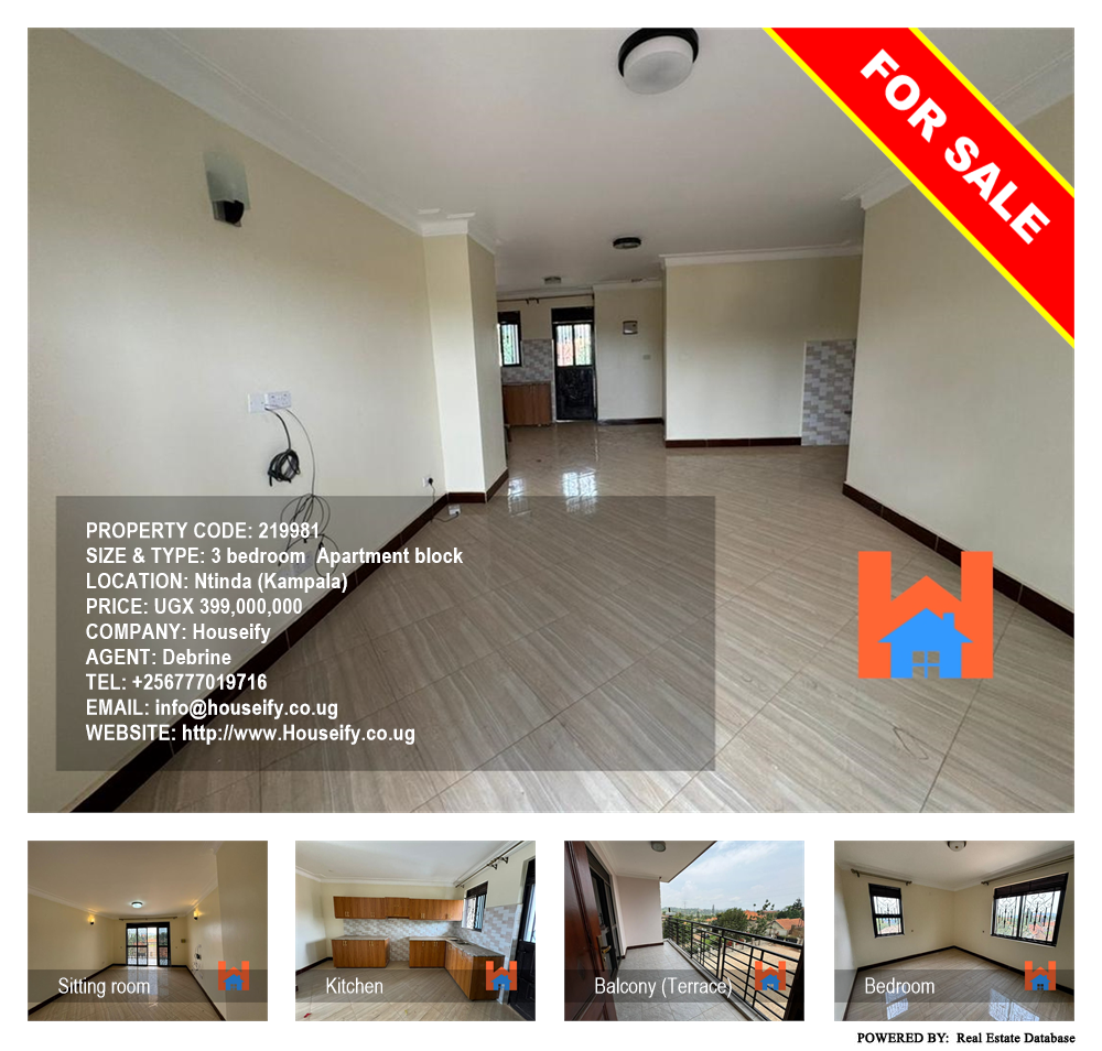 3 bedroom Apartment block  for sale in Ntinda Kampala Uganda, code: 219981