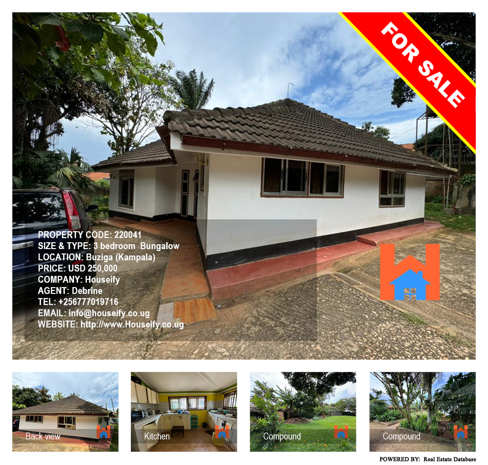 3 bedroom Bungalow  for sale in Buziga Kampala Uganda, code: 220041