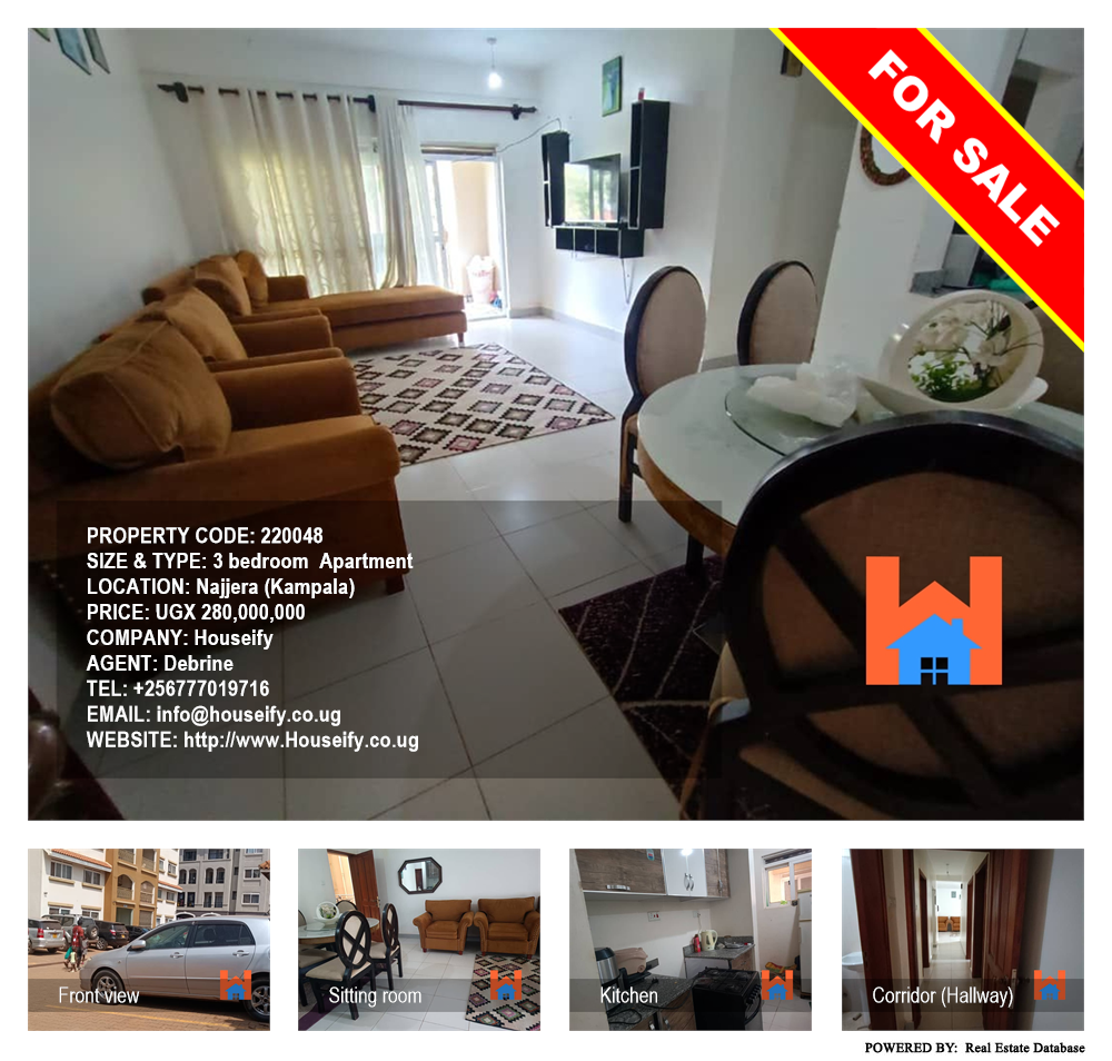 3 bedroom Apartment  for sale in Najjera Kampala Uganda, code: 220048