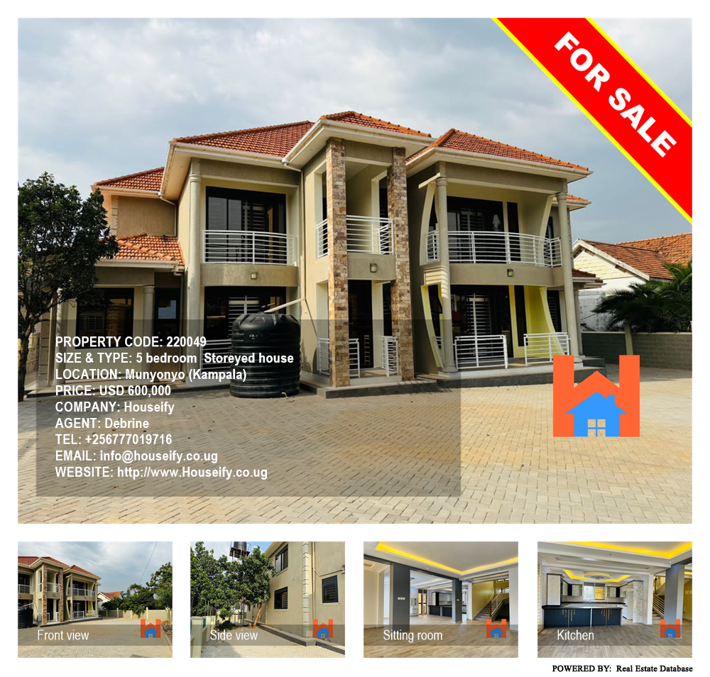 5 bedroom Storeyed house  for sale in Munyonyo Kampala Uganda, code: 220049