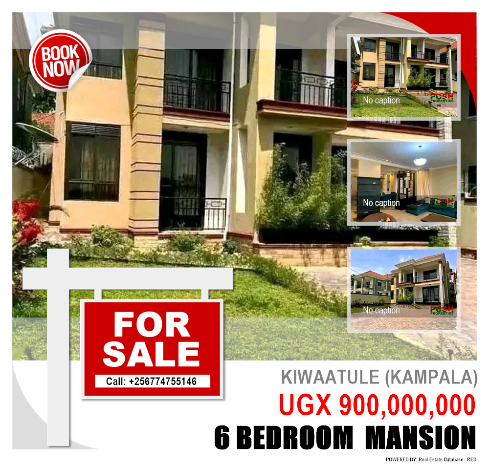 6 bedroom Mansion  for sale in Kiwaatule Kampala Uganda, code: 220062