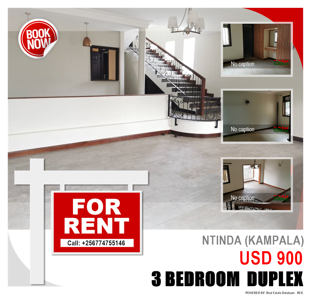 3 bedroom Duplex  for rent in Ntinda Kampala Uganda, code: 220064