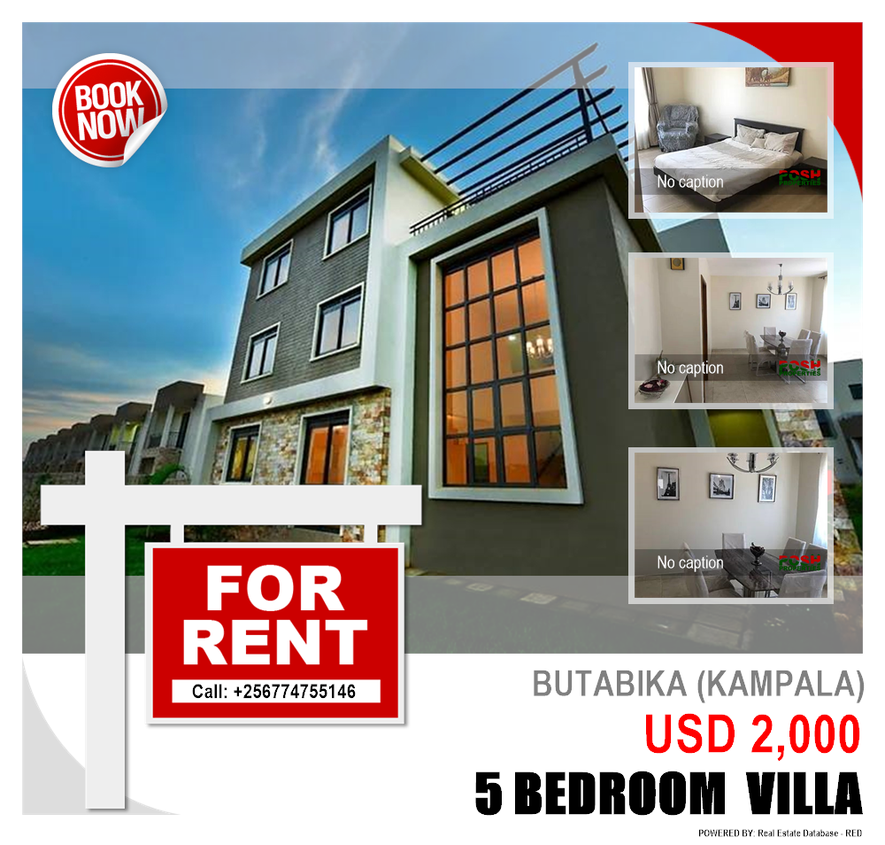 5 bedroom Villa  for rent in Butabika Kampala Uganda, code: 220065