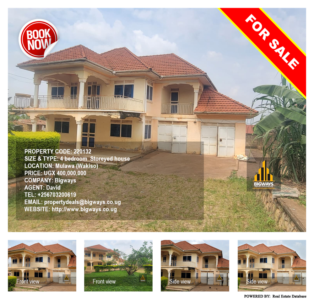 4 bedroom Storeyed house  for sale in Mulawa Wakiso Uganda, code: 220132