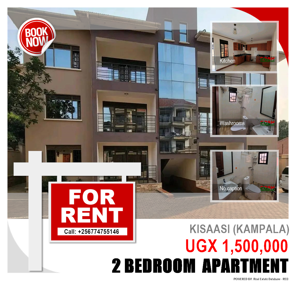 2 bedroom Apartment  for rent in Kisaasi Kampala Uganda, code: 220136