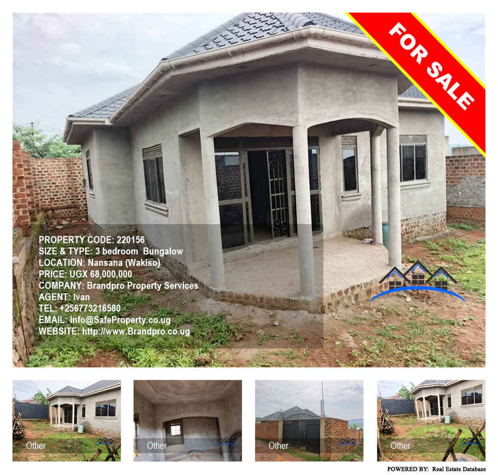 3 bedroom Bungalow  for sale in Nansana Wakiso Uganda, code: 220156