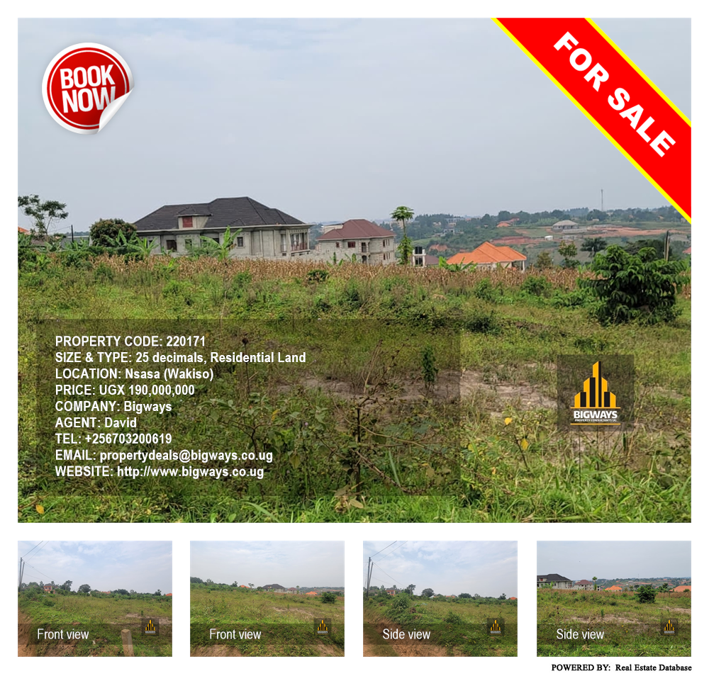 Residential Land  for sale in Nsasa Wakiso Uganda, code: 220171