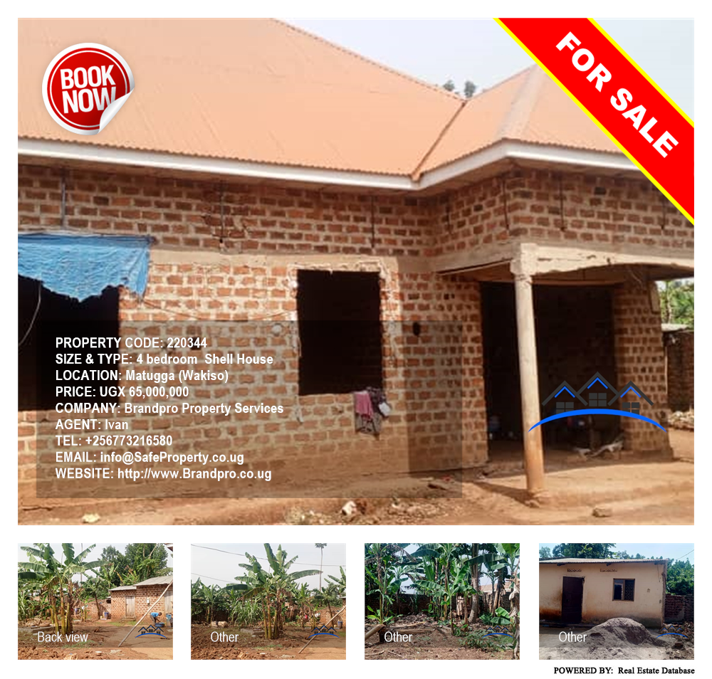 4 bedroom Shell House  for sale in Matugga Wakiso Uganda, code: 220344