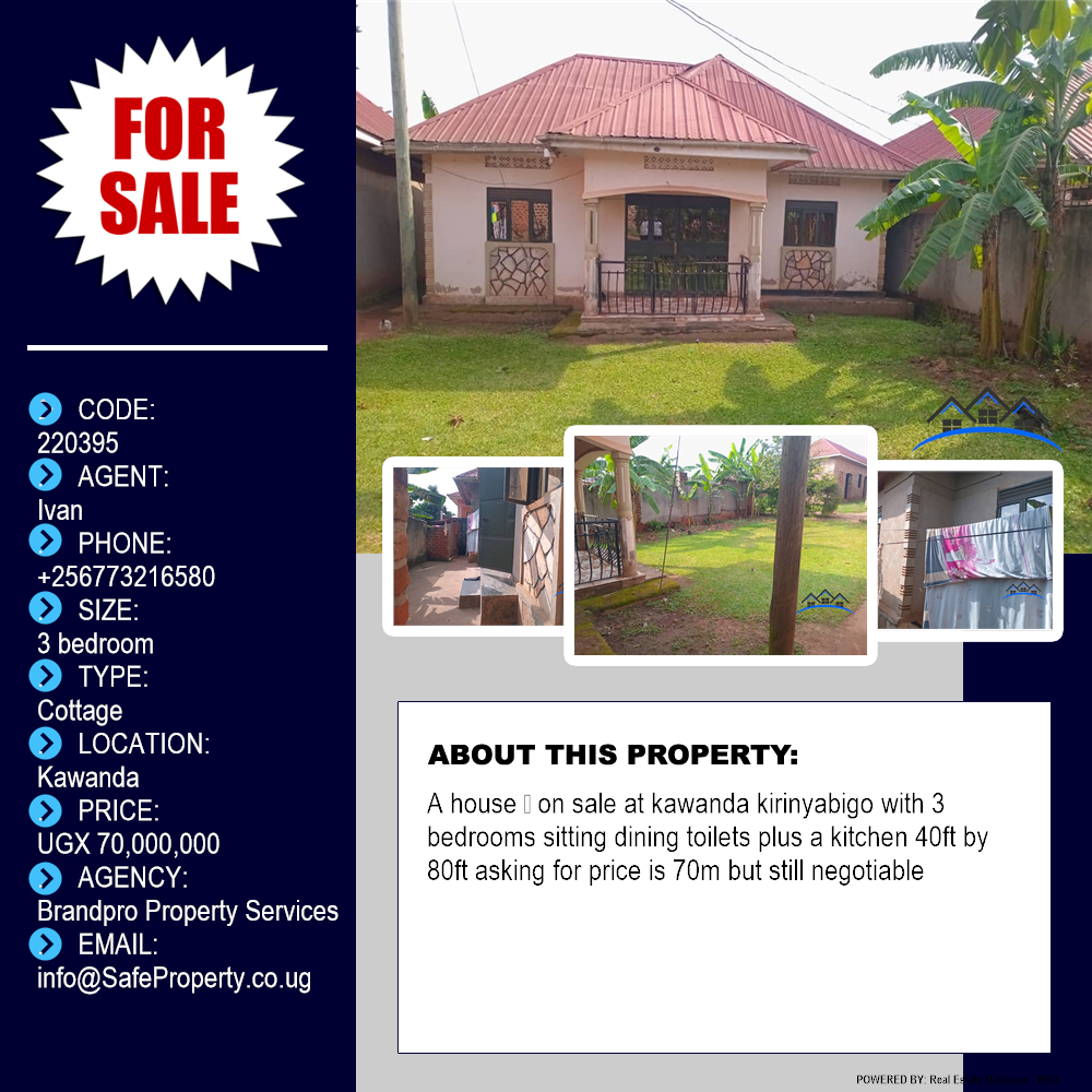 3 bedroom Cottage  for sale in Kawanda Wakiso Uganda, code: 220395