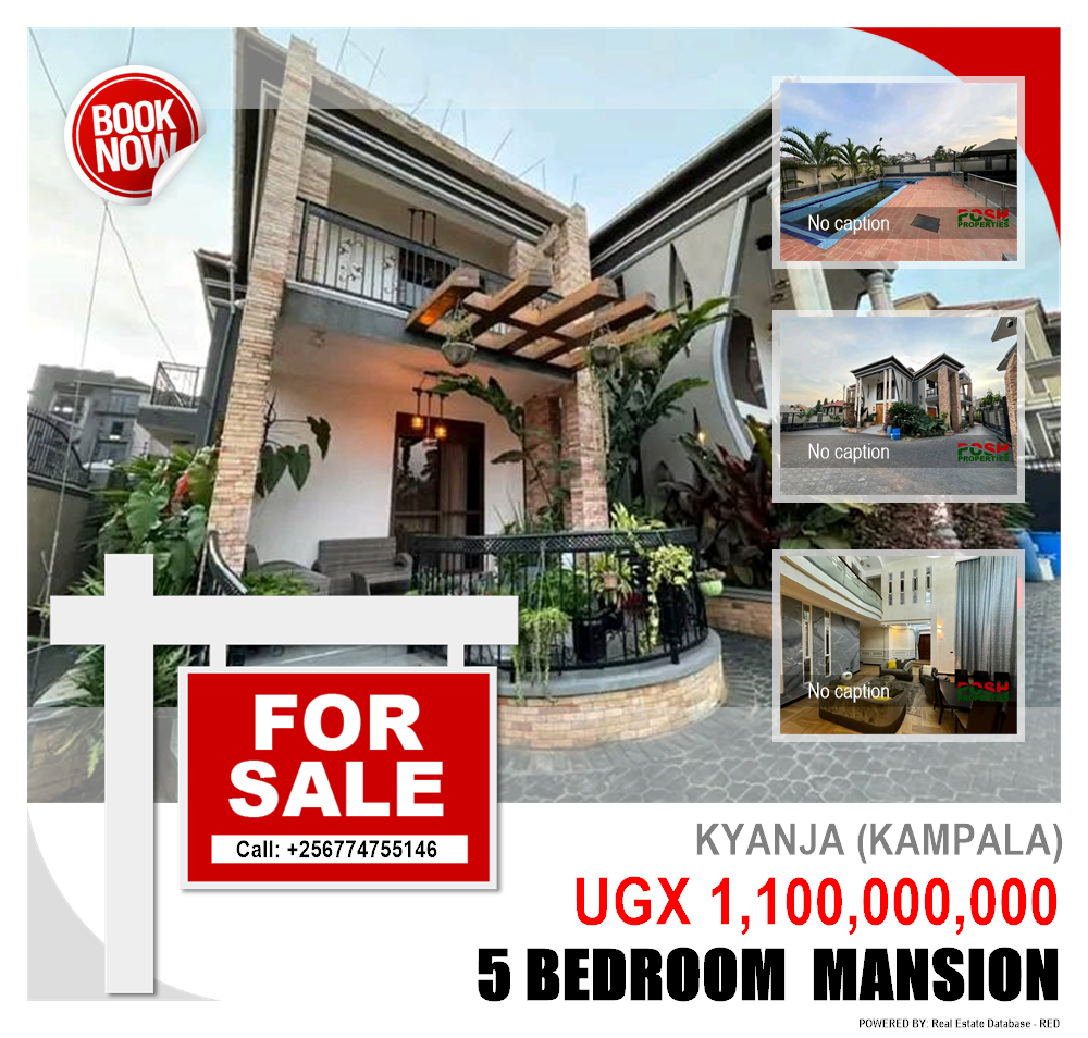 5 bedroom Mansion  for sale in Kyanja Kampala Uganda, code: 220505