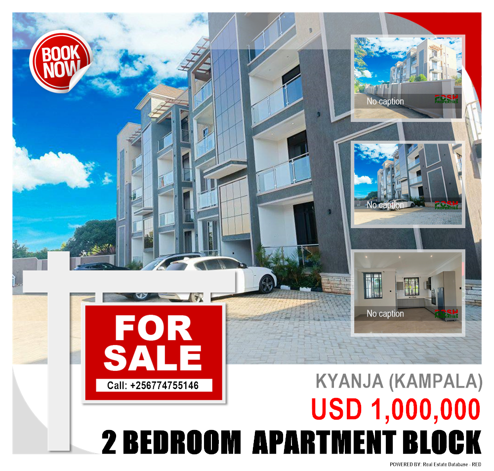 2 bedroom Apartment block  for sale in Kyanja Kampala Uganda, code: 220510