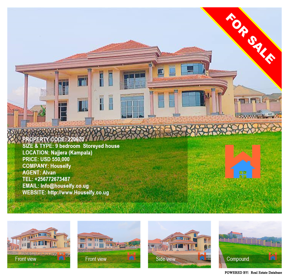 9 bedroom Storeyed house  for sale in Najjera Kampala Uganda, code: 220670