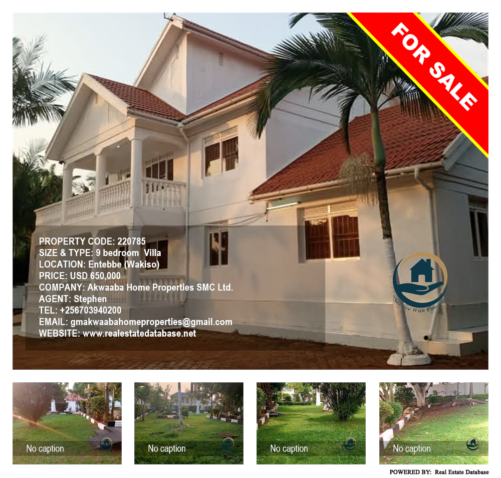 9 bedroom Villa  for sale in Entebbe Wakiso Uganda, code: 220785