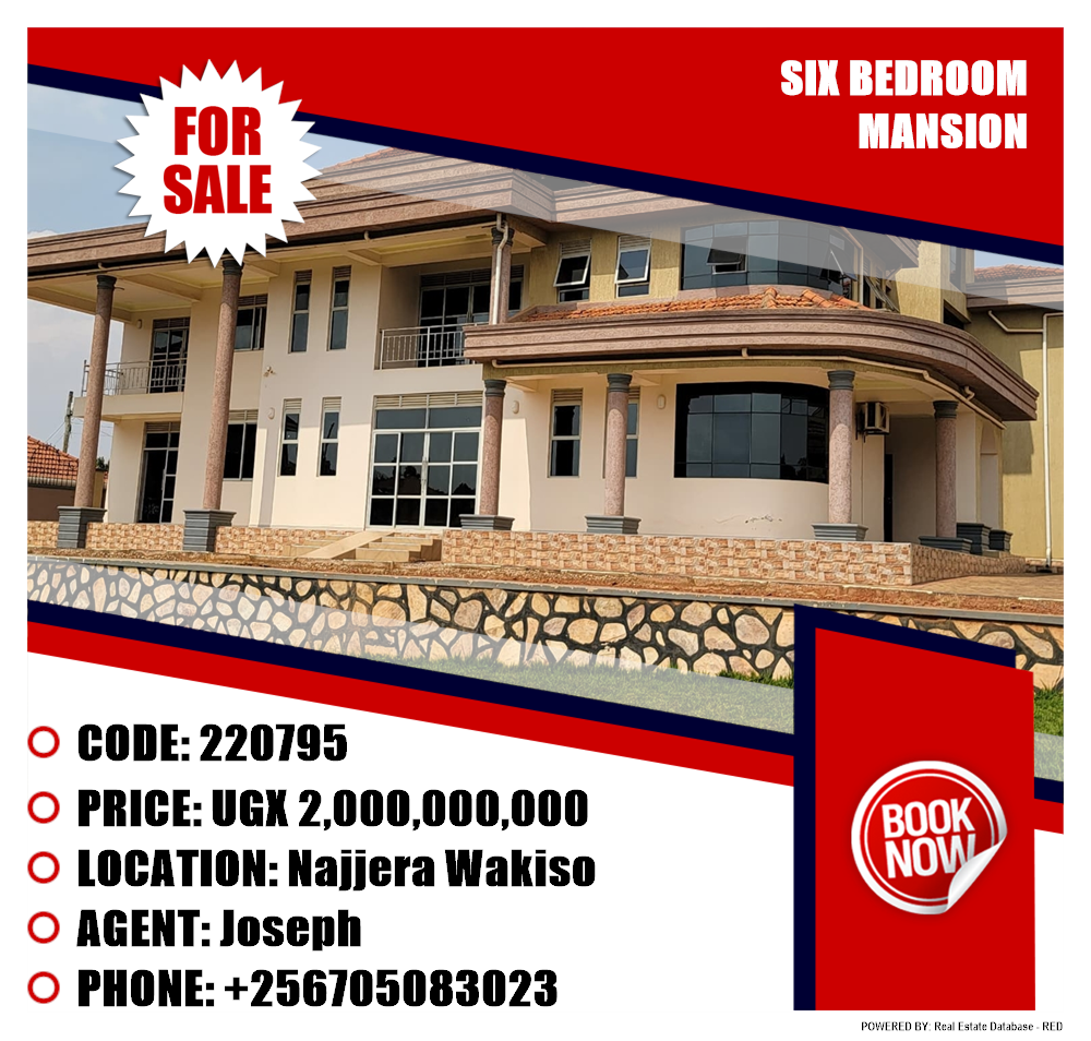 6 bedroom Mansion  for sale in Najjera Wakiso Uganda, code: 220795