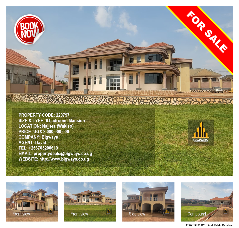 6 bedroom Mansion  for sale in Najjera Wakiso Uganda, code: 220797