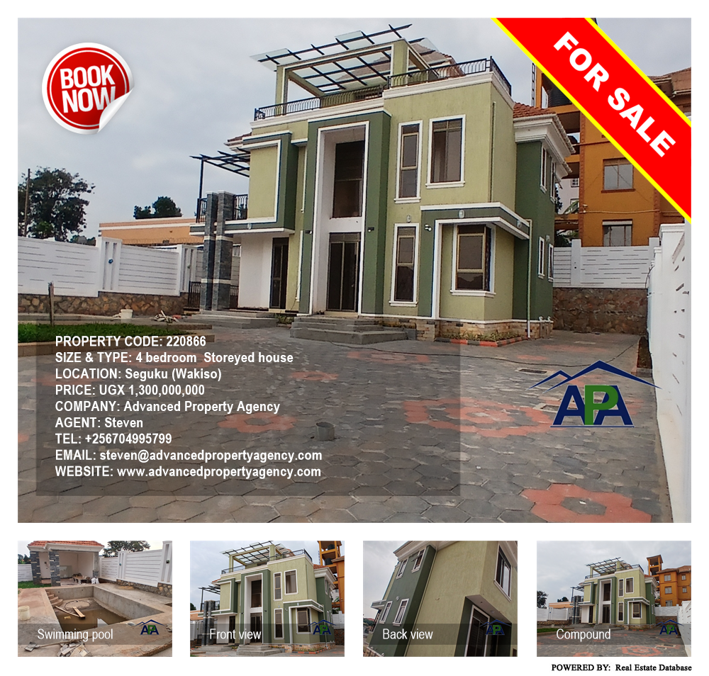 4 bedroom Storeyed house  for sale in Seguku Wakiso Uganda, code: 220866