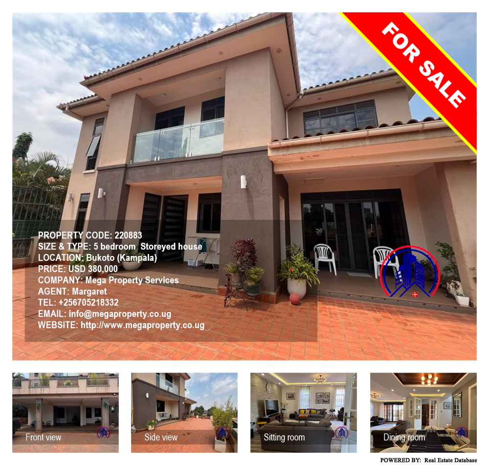 5 bedroom Storeyed house  for sale in Bukoto Kampala Uganda, code: 220883