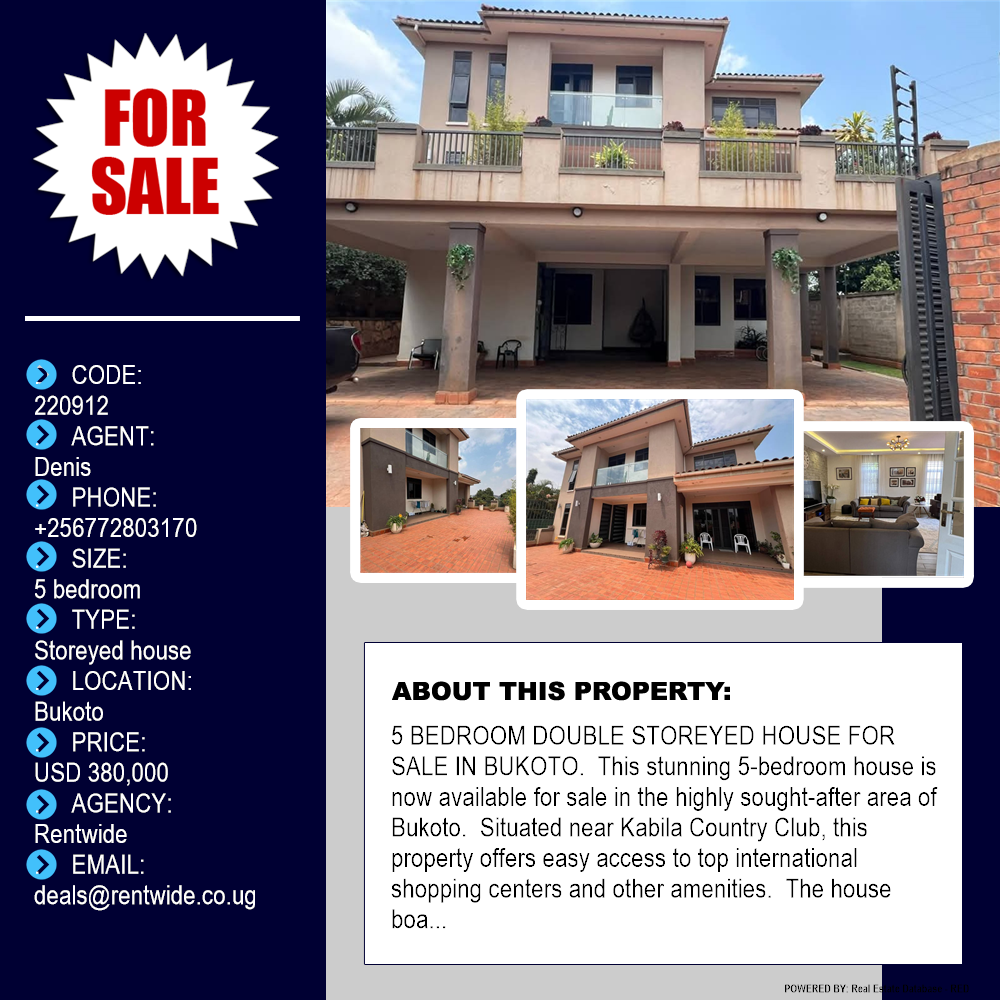 5 bedroom Storeyed house  for sale in Bukoto Kampala Uganda, code: 220912