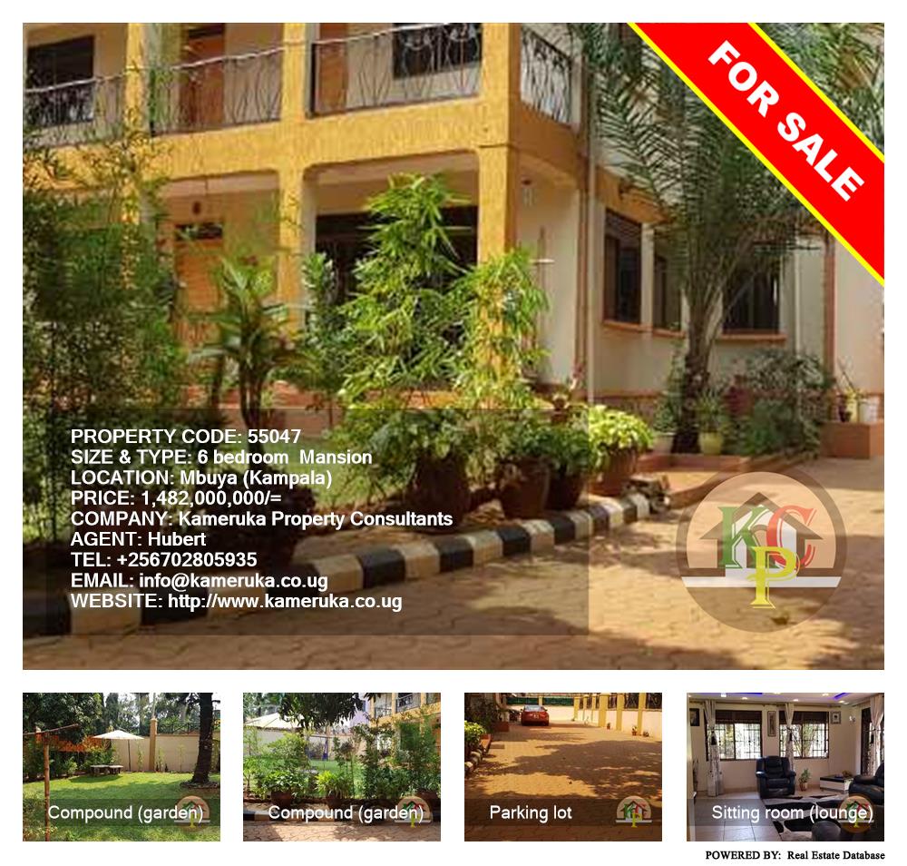 6 bedroom Mansion  for sale in Mbuya Kampala Uganda, code: 55047