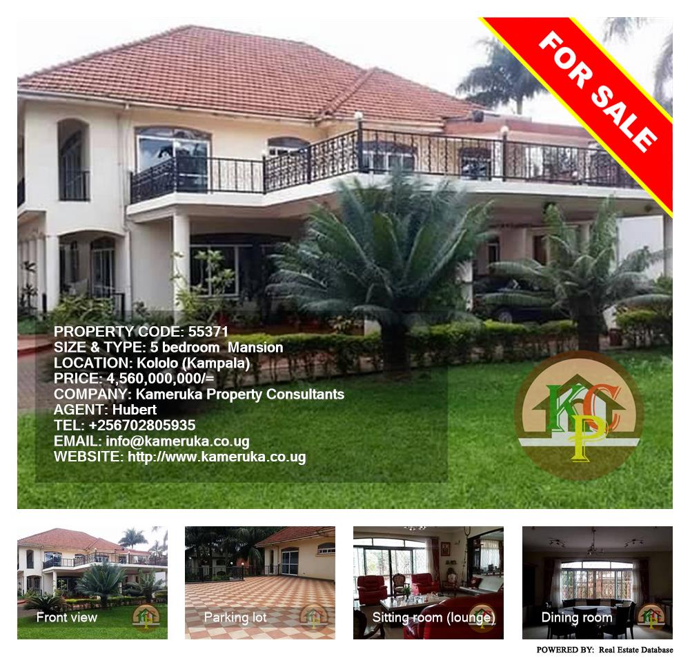 5 bedroom Mansion  for sale in Kololo Kampala Uganda, code: 55371