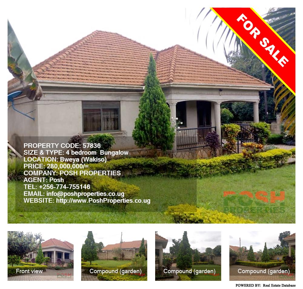 4 bedroom Bungalow  for sale in Bweya Wakiso Uganda, code: 57836