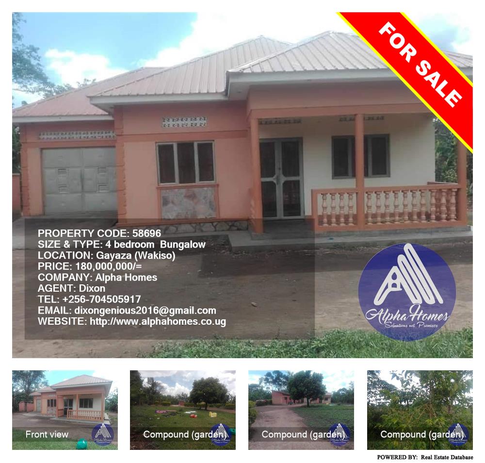 4 bedroom Bungalow  for sale in Gayaza Wakiso Uganda, code: 58696