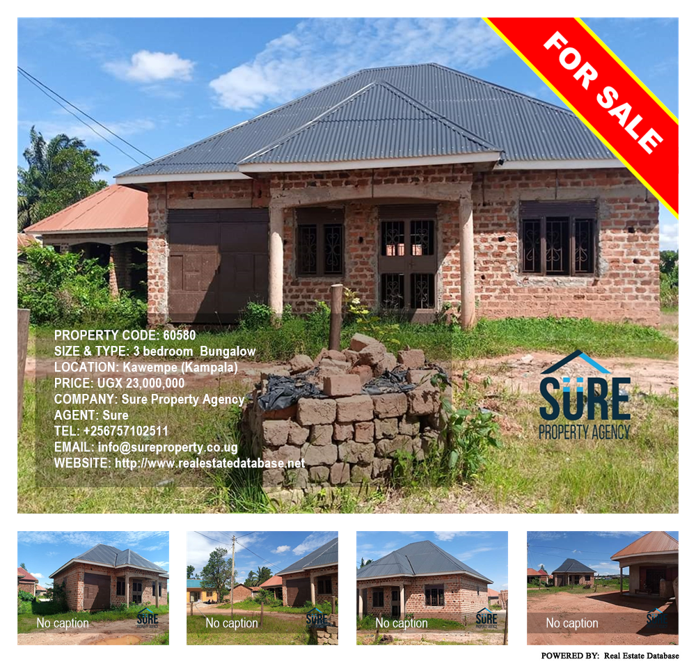 3 bedroom Bungalow  for sale in Kawempe Kampala Uganda, code: 60580