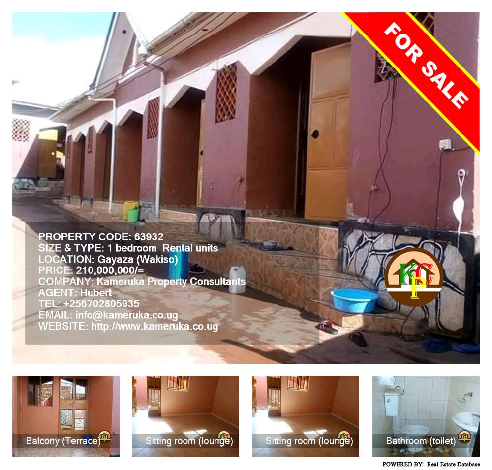 1 bedroom Rental units  for sale in Gayaza Wakiso Uganda, code: 63932