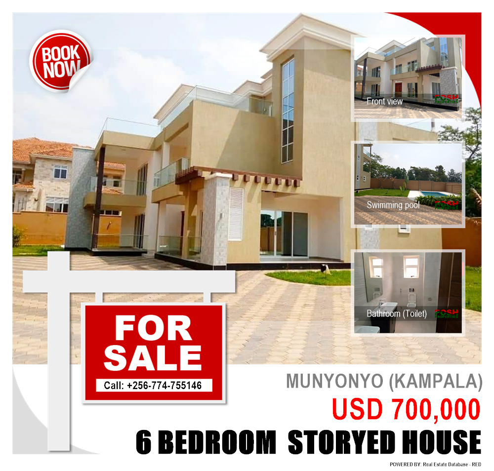 6 bedroom Storeyed house  for sale in Munyonyo Kampala Uganda, code: 64734